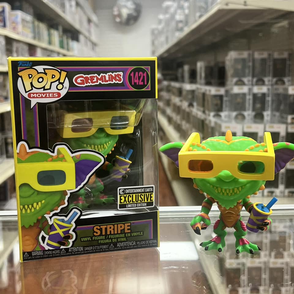 Funko Pop Horror Movies : GREMILINS GREMILIN with 3D GLASSES (Black Light) Vinyl Figure ENTERTAINMENT EARTH EXCLUSIVE