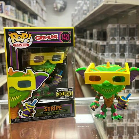 Funko Pop Horror Movies : GREMILINS GREMILIN with 3D GLASSES (Black Light) Vinyl Figure ENTERTAINMENT EARTH EXCLUSIVE