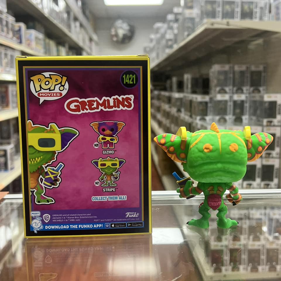 Funko Pop Horror Movies : GREMILINS GREMILIN with 3D GLASSES (Black Light) Vinyl Figure ENTERTAINMENT EARTH EXCLUSIVE