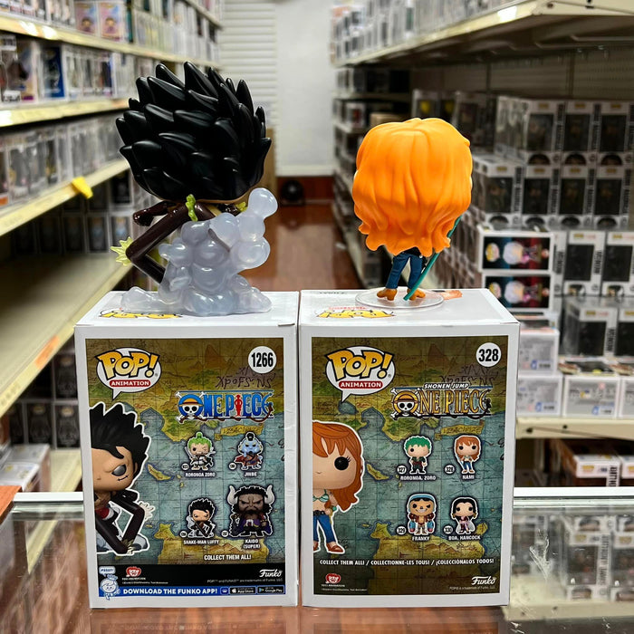 Funko POP! One Piece SNAKE-MAN LUFFY & NAMI Vinyl Figure with protector