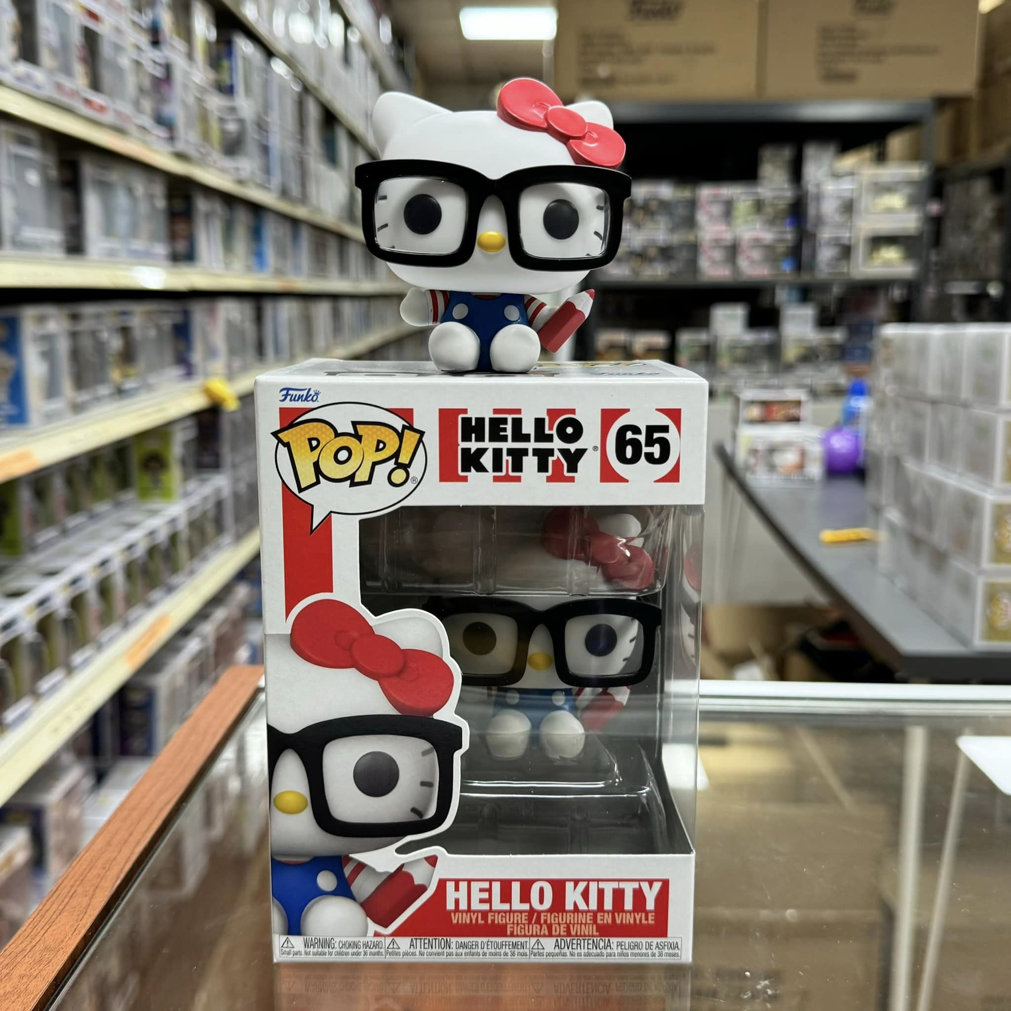 Funko Pop! Sanrio: - Hello Kitty (NERD) Vinyl Figure #65