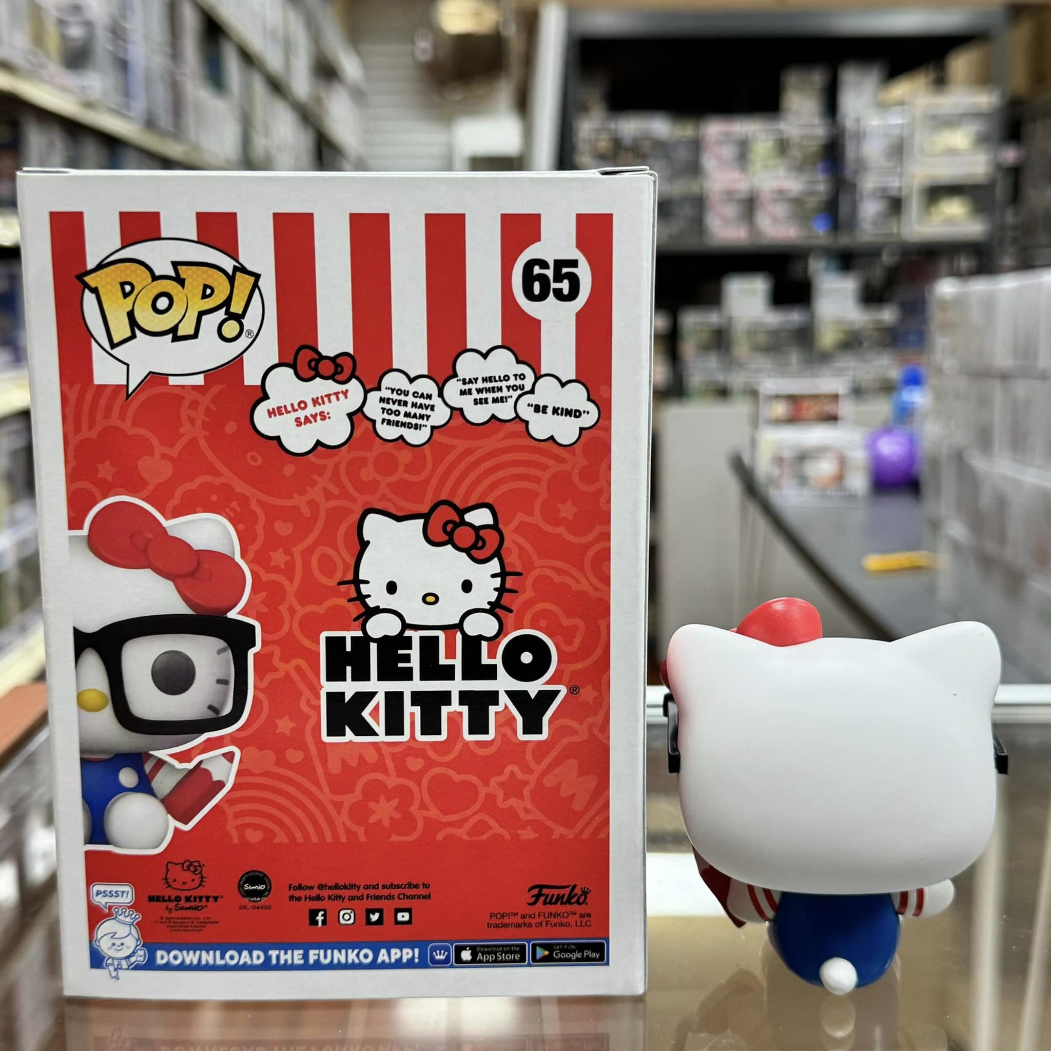 Funko Pop! Sanrio: - Hello Kitty (NERD) Vinyl Figure #65