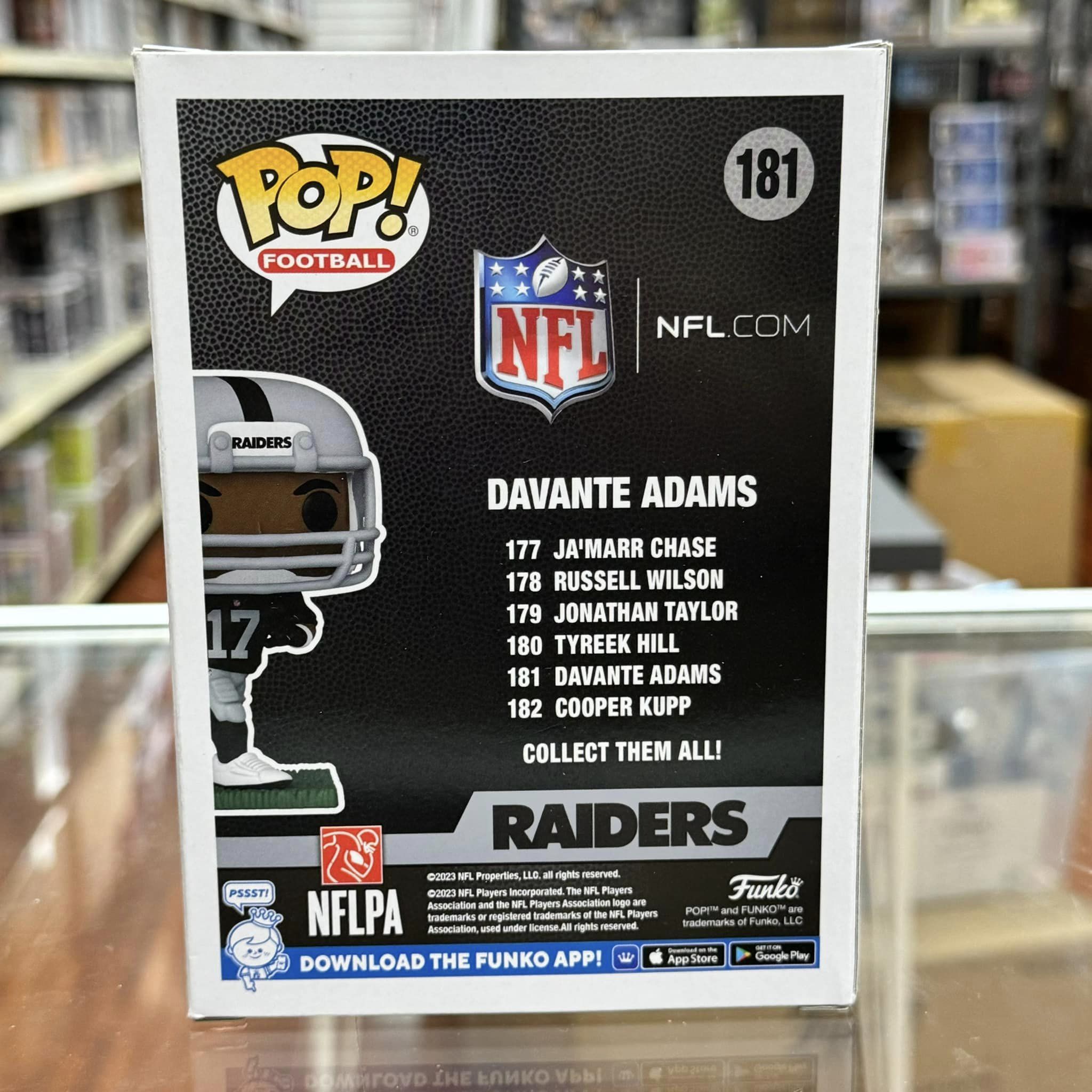 FUNKO POP! FOOTBALL RAIDERS: DAVANTE ADAMS Vinyl Figure #181