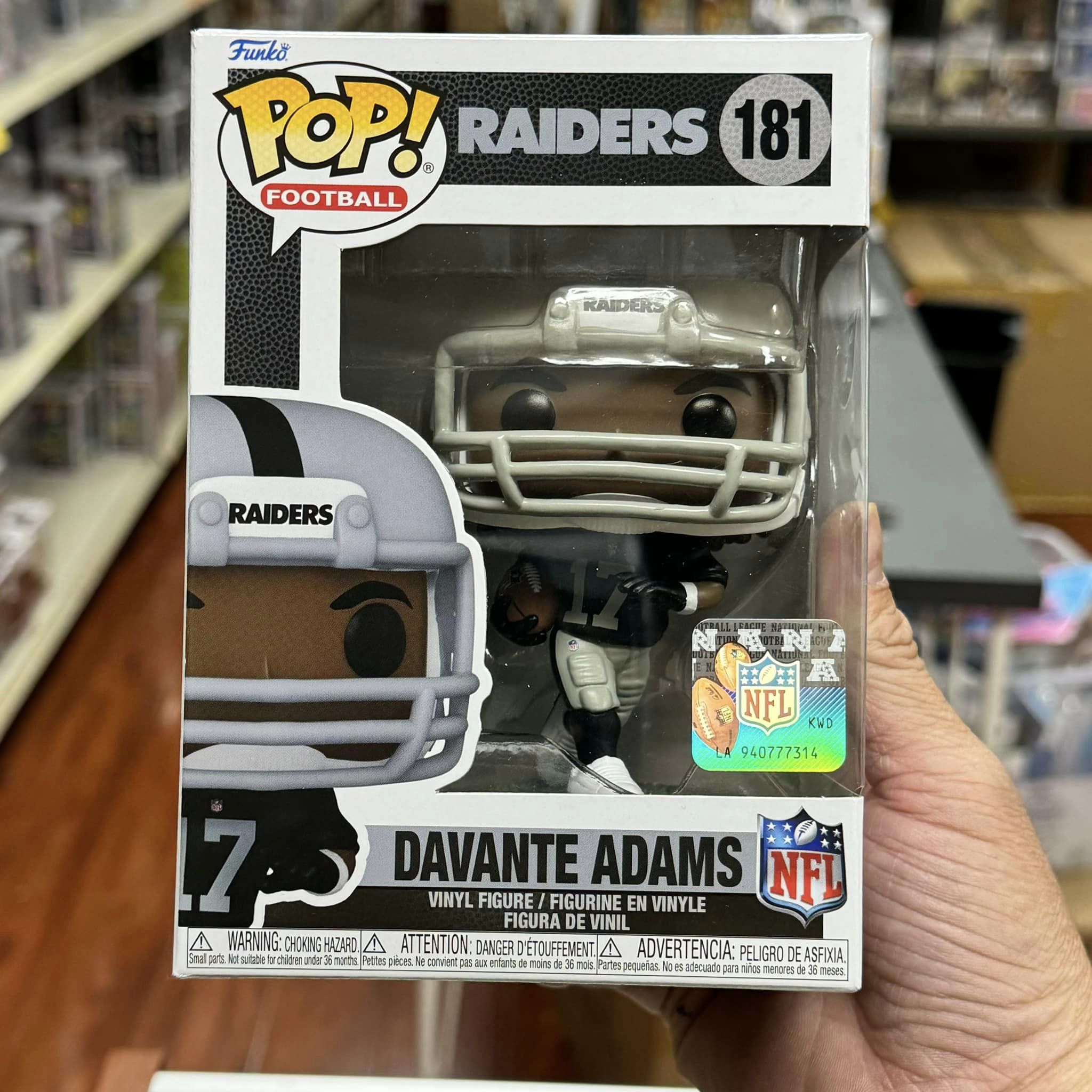 FUNKO POP! FOOTBALL RAIDERS: DAVANTE ADAMS Vinyl Figure #181