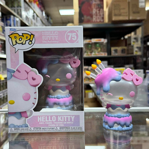 Funko Pop! 50th Anniversary: Hello Kitty On Cake Pearlescent Vinyl Figure