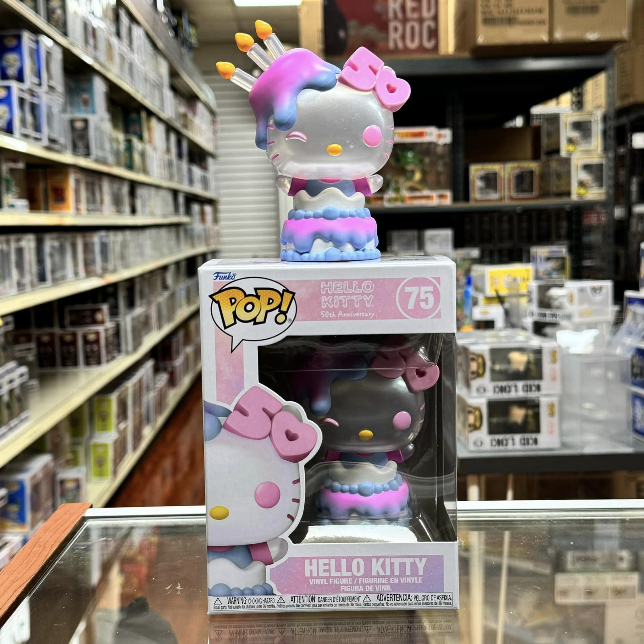 Funko Pop! 50th Anniversary: Hello Kitty On Cake Pearlescent Vinyl Figure