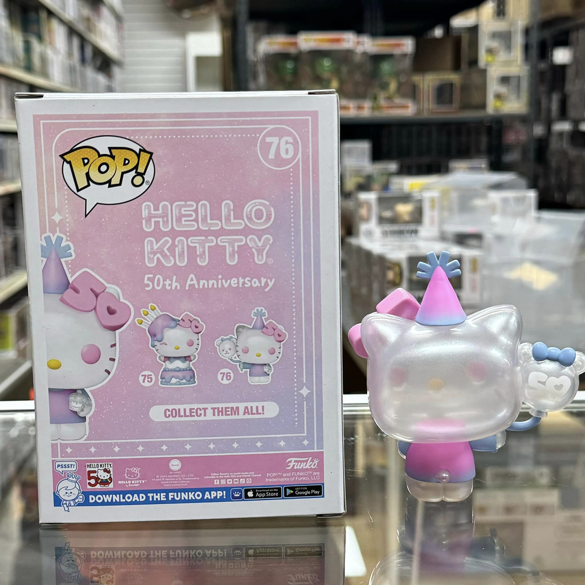 Funko Pop! 50th Anniversary: Hello Kitty With Balloon Pearlescent Vinyl Figure