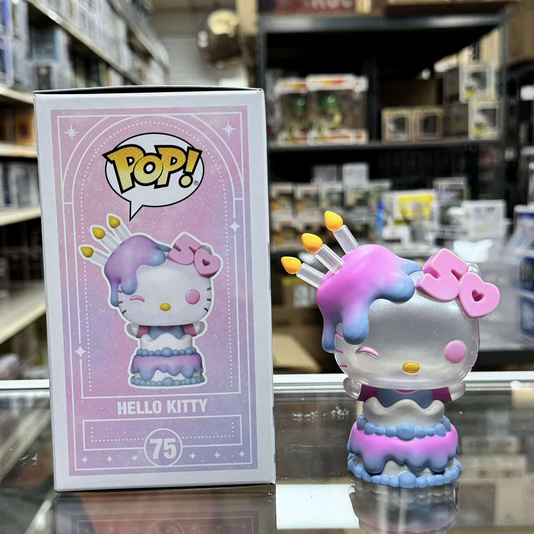 Funko Pop! 50th Anniversary: Hello Kitty On Cake Pearlescent Vinyl Figure