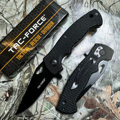 Tac-Force Assisted Opening Black Saber Hunting Survival Pocket Knife