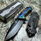 SNAKE EYE TACTICAL TWO TONE RESCUE STYLE SPRING ASSIST POCKET KNIFE RAINBOW