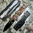 8.75" SNAKE EYE TACTICAL ORANGE CAMO SPRING ASSIST KNIFE WITH GLASS BREAKER