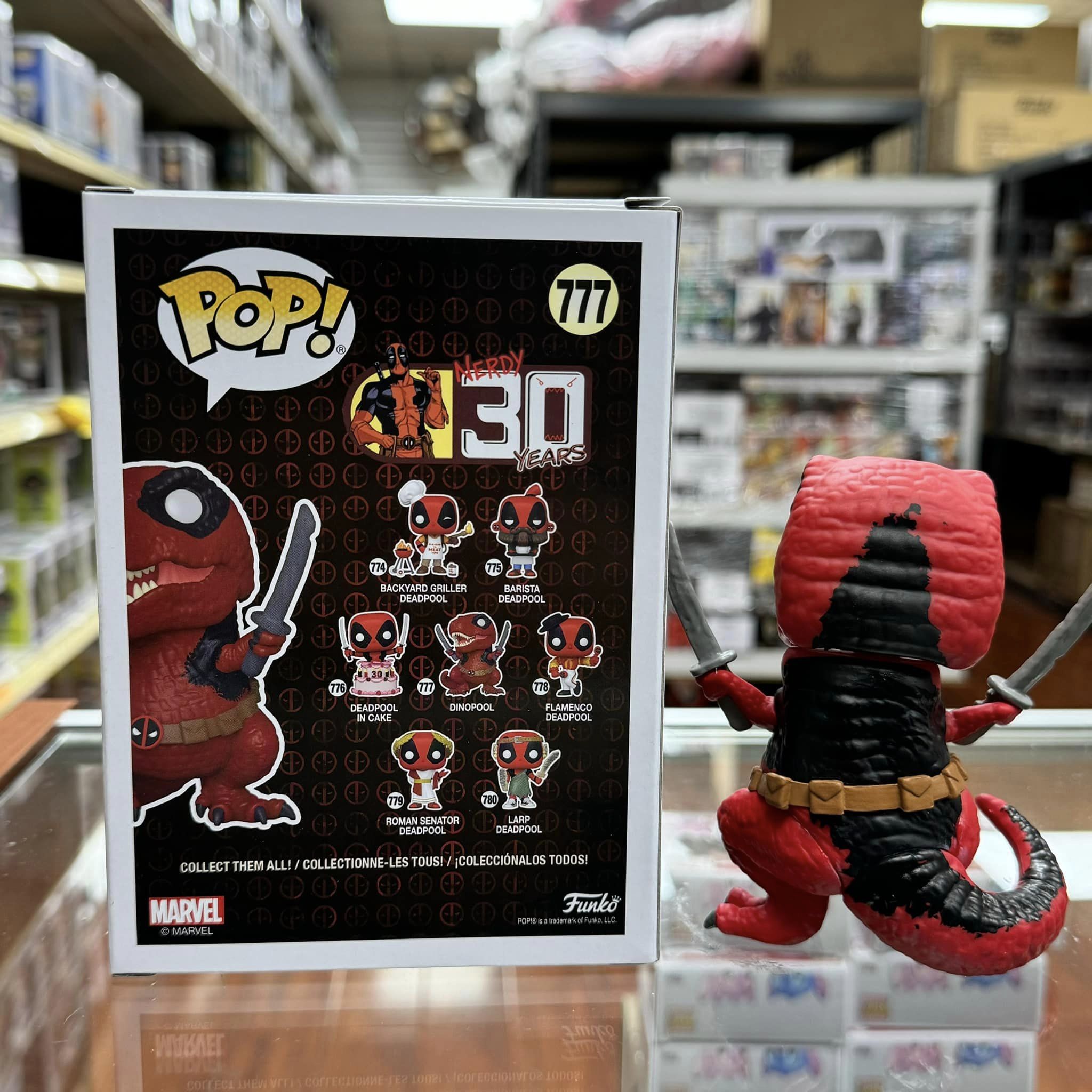 Funko Pop! Marvel: Deadpool: DINOPOOL Bobble-Head Figurine #777