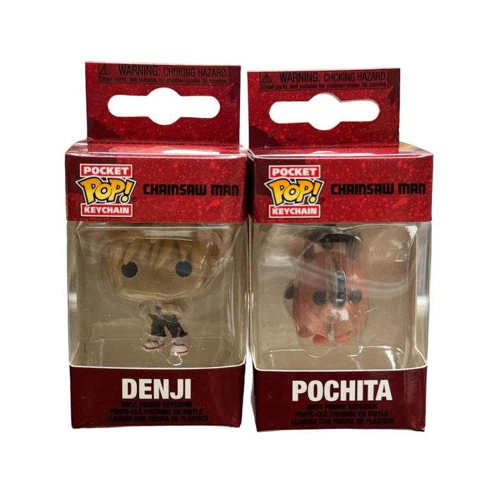 Have one to sell? Sell now Funko Pop! Keychain: Chainsaw Man - Denji & Pochita 2" Vinyl Figure Keychain