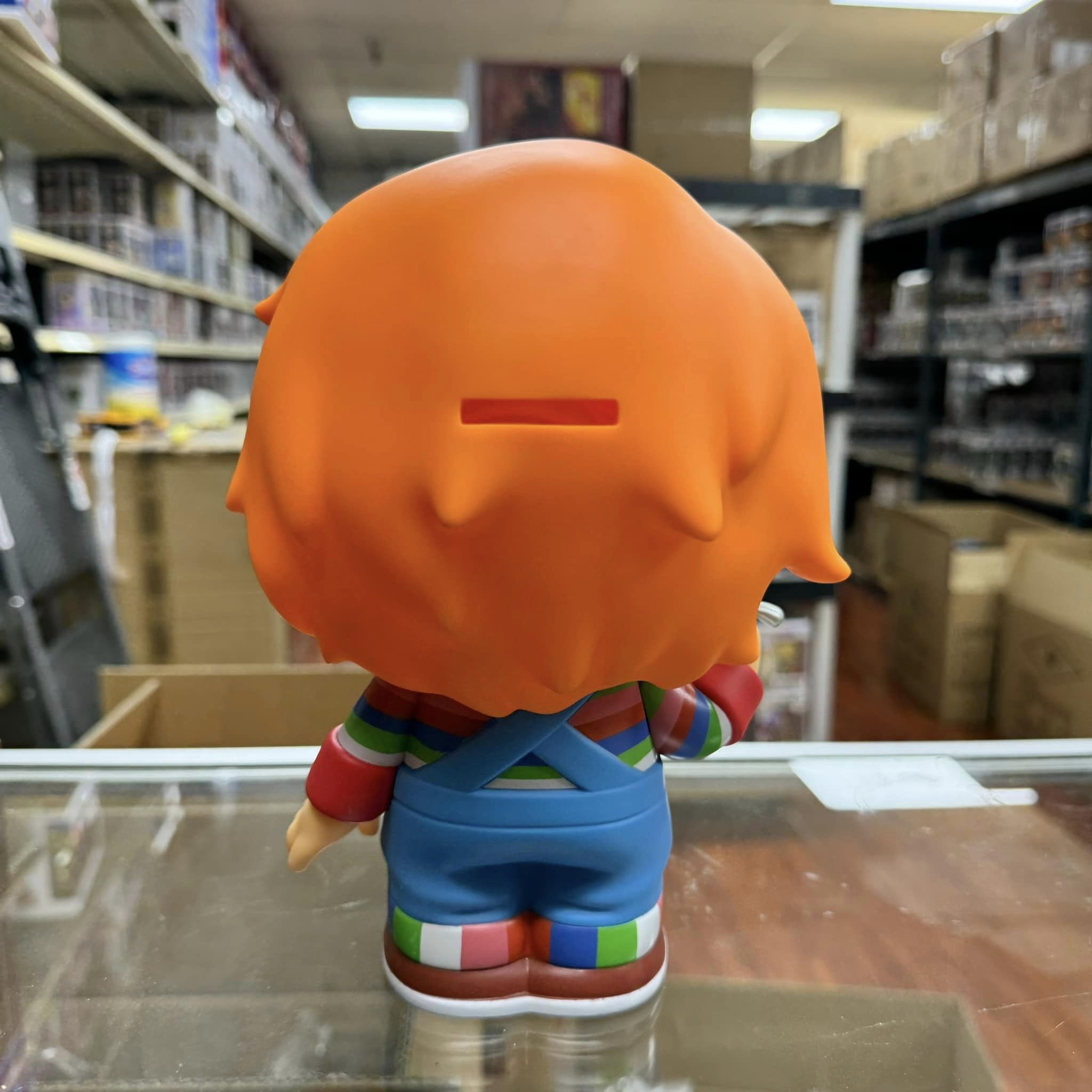 MONOGRAM 9" CHUCKY HALLOWEEN Figural Coin Bank