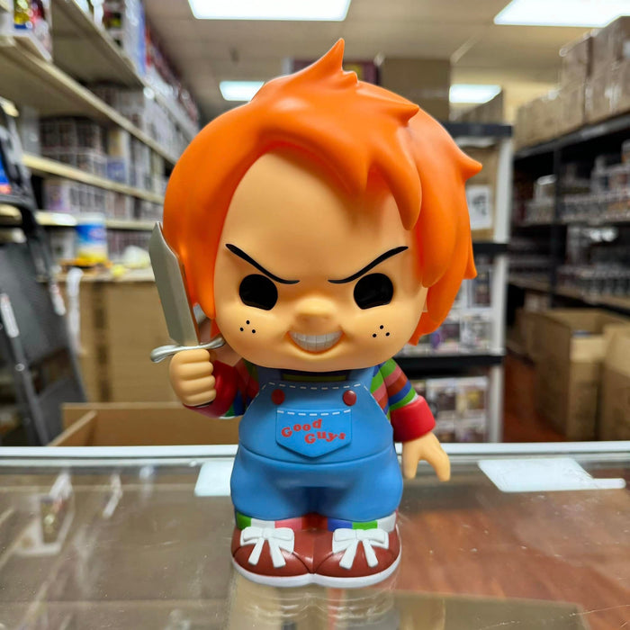 MONOGRAM 9" CHUCKY HALLOWEEN Figural Coin Bank