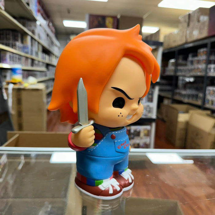 MONOGRAM 9" CHUCKY HALLOWEEN Figural Coin Bank