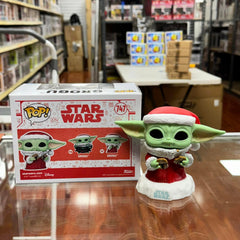 Funko Pop! Star Wars: Mandolorian - Grogu (Santa) Vinly Figure