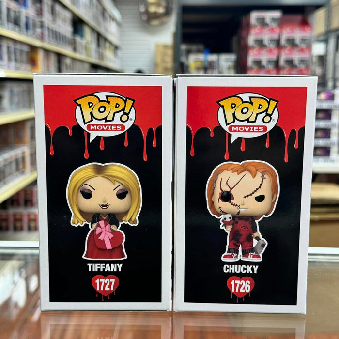 Funko Pop! MOVIES: CHILD'S PLAY Valentines CHUCKY & TIFFANY 2x Vinyl Figure #1726 & #1727