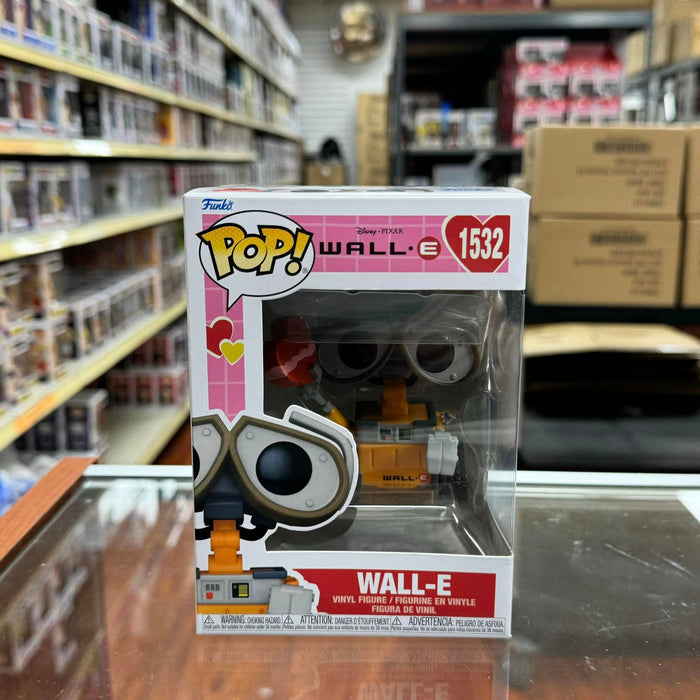 Funko Pop! DISNEY WALL-E Valentines Wall E & Eve 2x Vinyl Figure #1531 & #1532