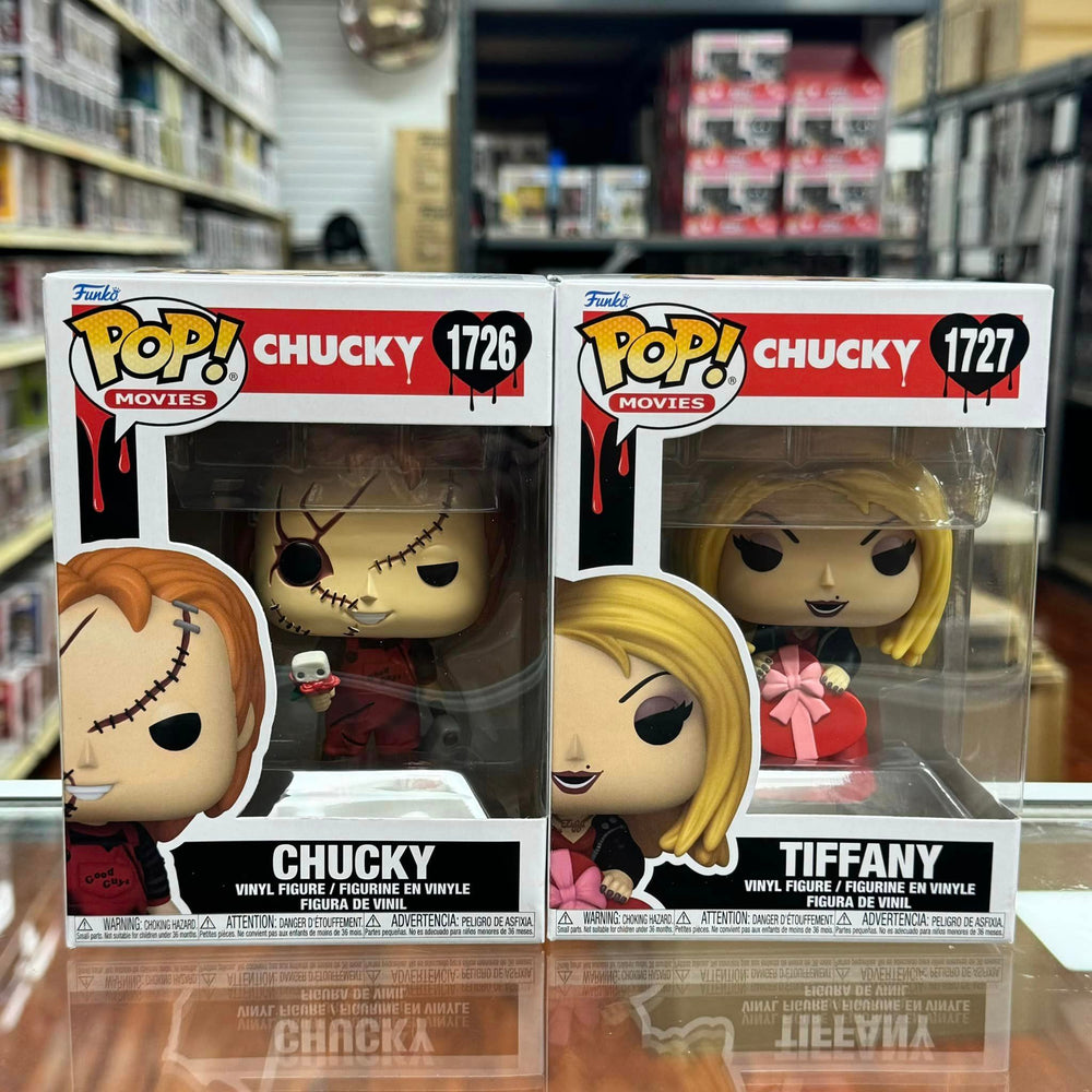 Funko Pop! MOVIES: CHILD'S PLAY Valentines CHUCKY & TIFFANY 2x Vinyl Figure #1726 & #1727