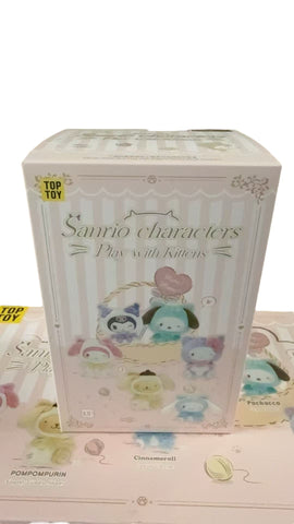TOP TOY: Sanrio Characters Play with Kitten Plush Blind Box 1pc RANDOM Gift Hot 2025