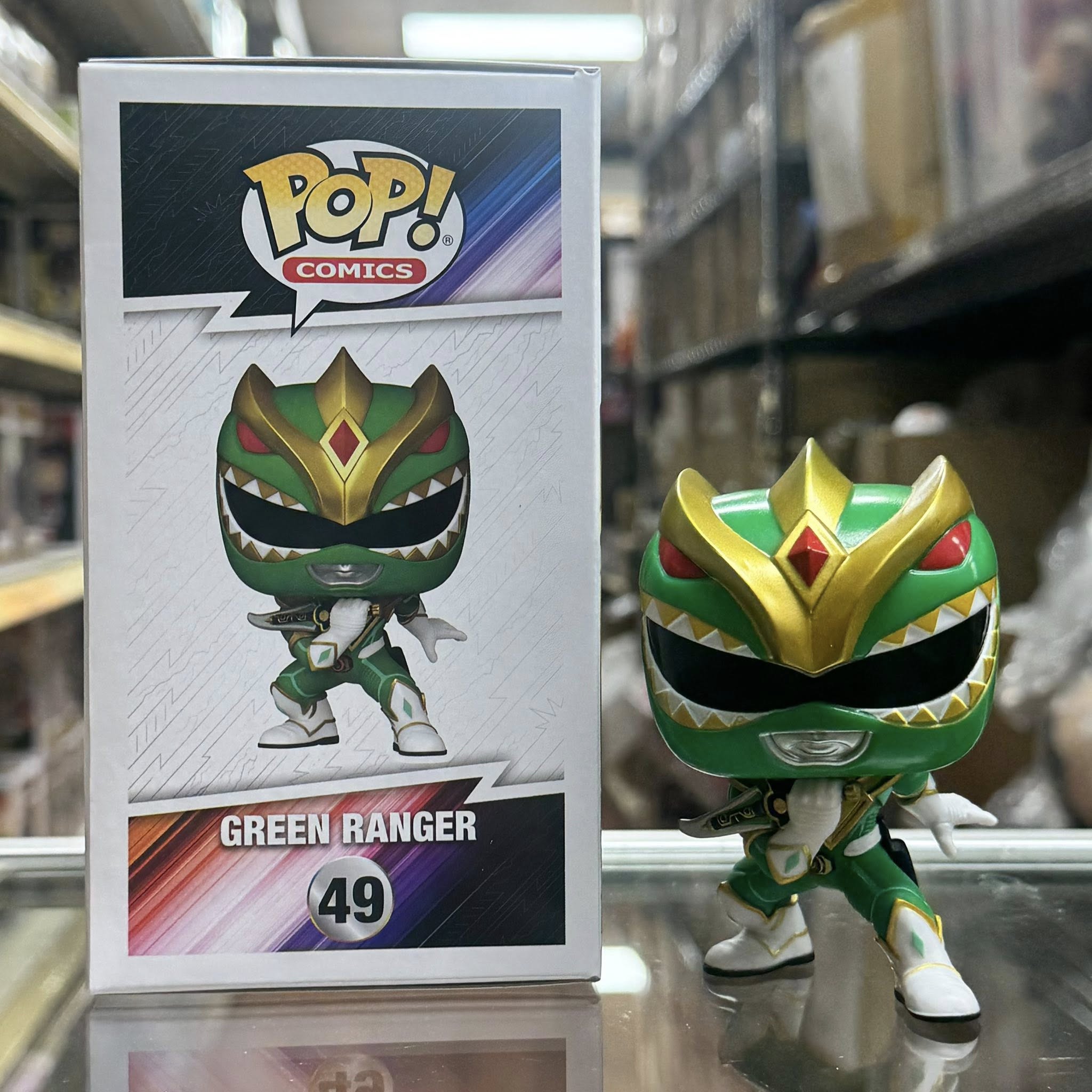 Funko Pop! COMICS Mighty Morphin Power Rangers: GREEN RANGER Vinyl Figure Entertainment Earth Exclusive #49