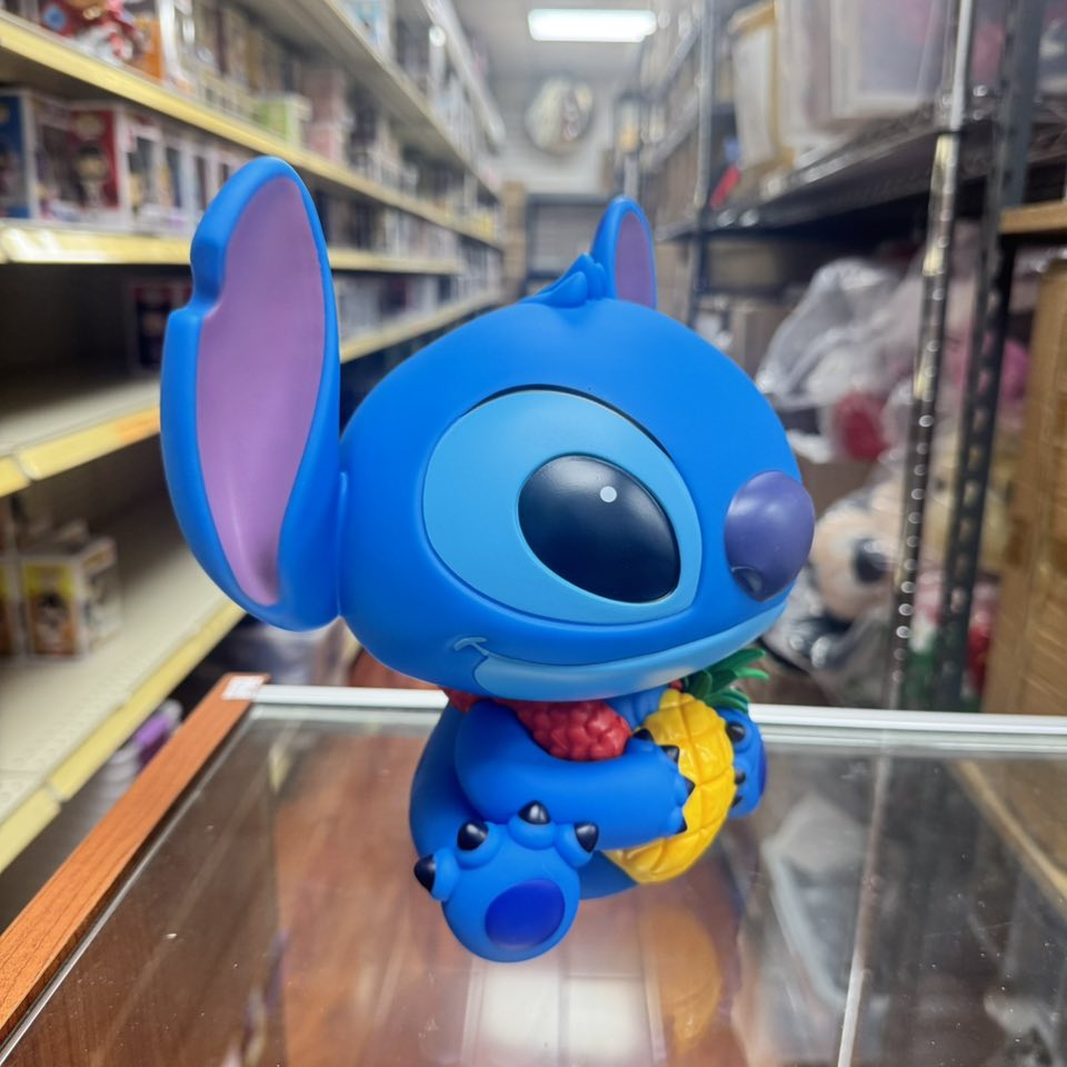 Monogram:  Disney - Stitch with Pineapple PVC Figural Coin Bank