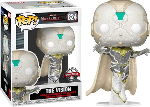 Funko Pop! Marvel: Wandavision - The Vision (Diamond Edition) Vinyl Figure w/ Special Edition Sticker #824