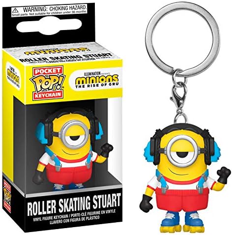 Funko Pop! Keychain: Minions: The Rise of Gru - Roller Skating Stuart Vinyl Figure