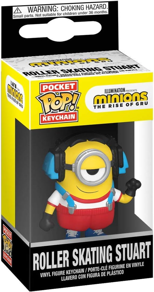 Funko Pop! Keychain: Minions: The Rise of Gru - Roller Skating Stuart Vinyl Figure