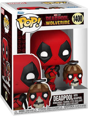 Funko Pop! & Buddy: Deadpool & Wolverine- Deadpool w/ Headpool #1400 Vinyl Figure