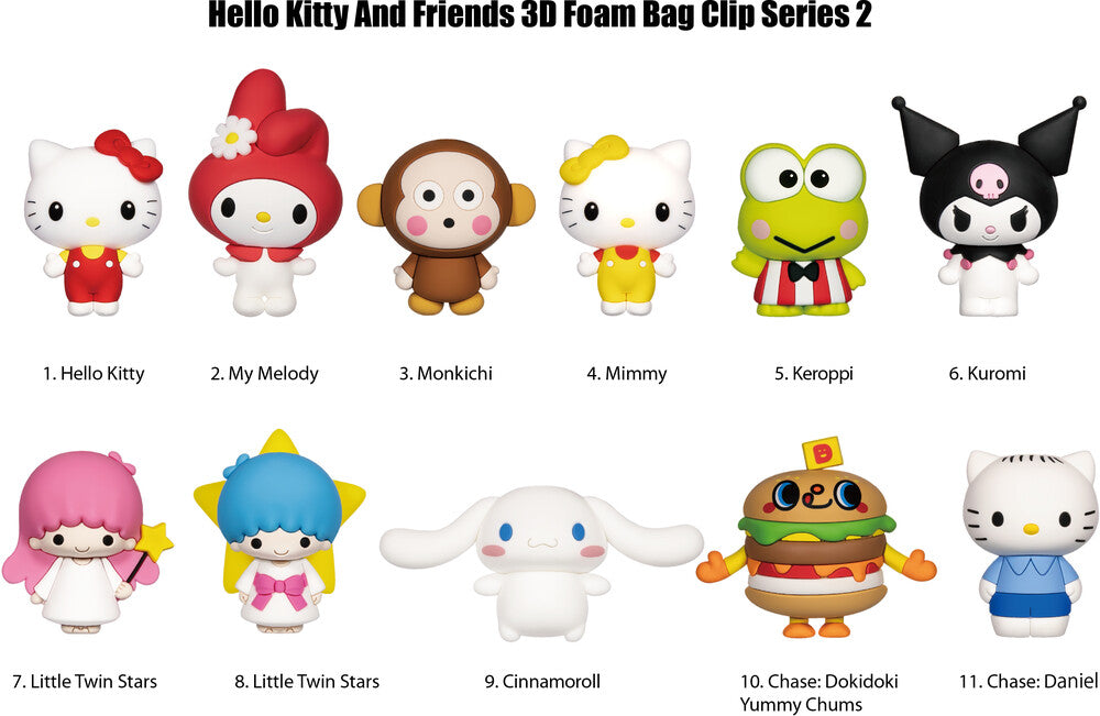 Sanrio Monogram Hello Kitty and Friends 3D Foam Collectible Figural Bag Clip Mystery Bag Series 2