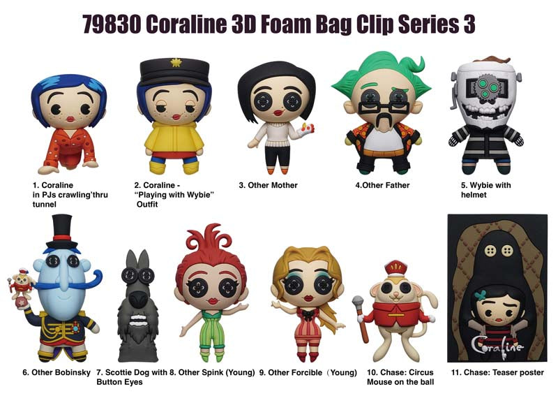 Monogram: CORALINE 3-D Foam Bag Clip Mystery Bag S3 (1 x Random Blind Bag)