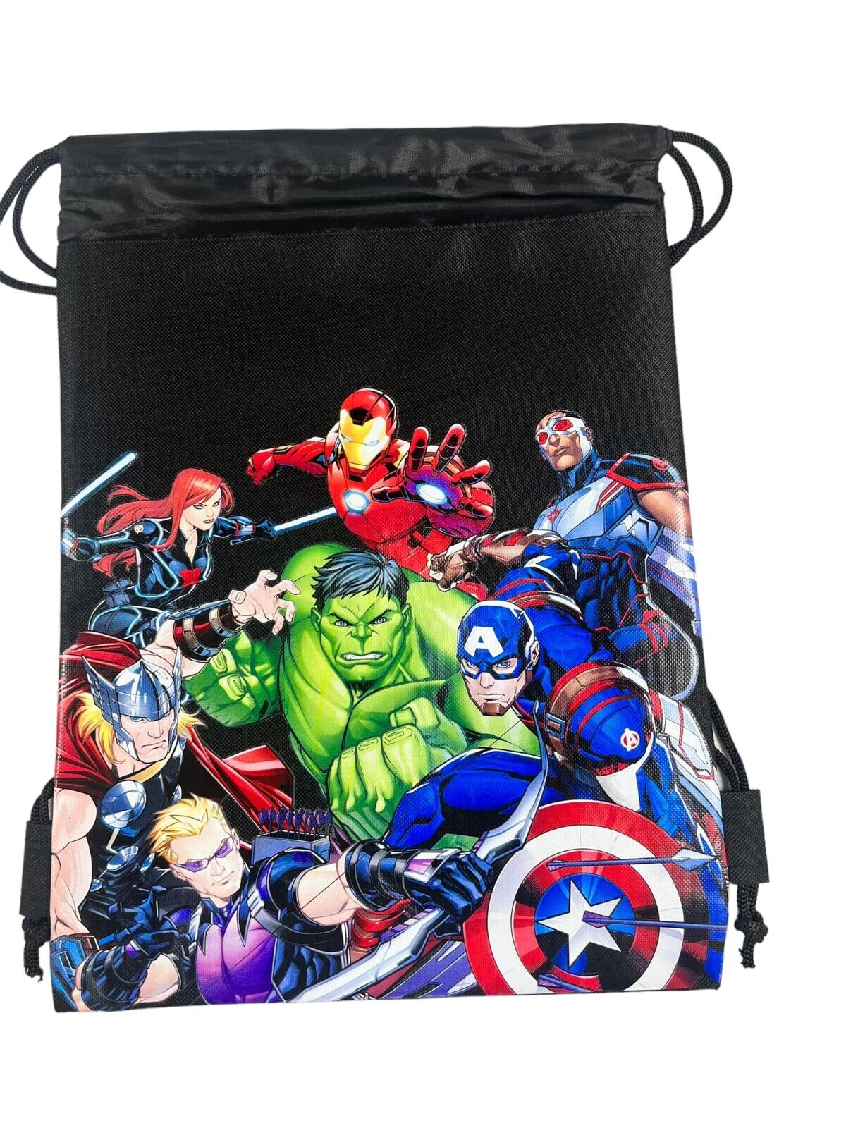 Marvel Avengers: Drawstring Bags - Sport Gym Tote Bag (BLACK)