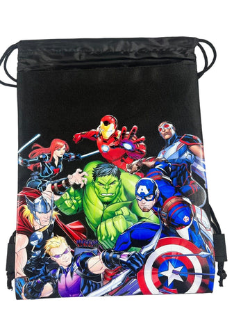 Marvel Avengers: Drawstring Bags - Sport Gym Tote Bag (BLACK)