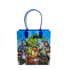 Marvel Avengers Party Favor Treat Bags with Handles, Superhero Candy Bags for Birthday Party, Party Supply Decorations Pack of 12