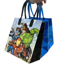 Marvel Avengers Party Favor Treat Bags with Handles, Superhero Candy Bags for Birthday Party, Party Supply Decorations Pack of 12