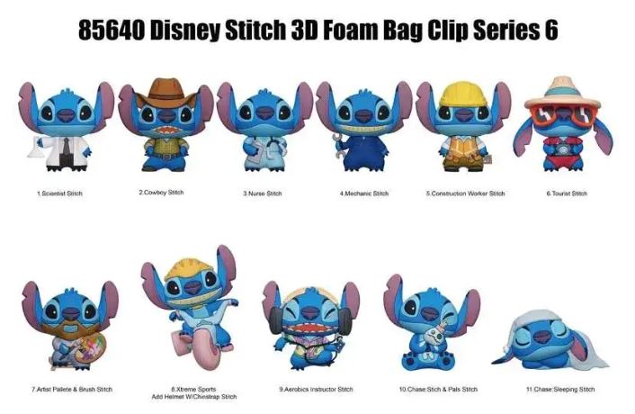 Monogram: Disney - Stitch 3-D Foam Bag Clip Blind Bag Series 6