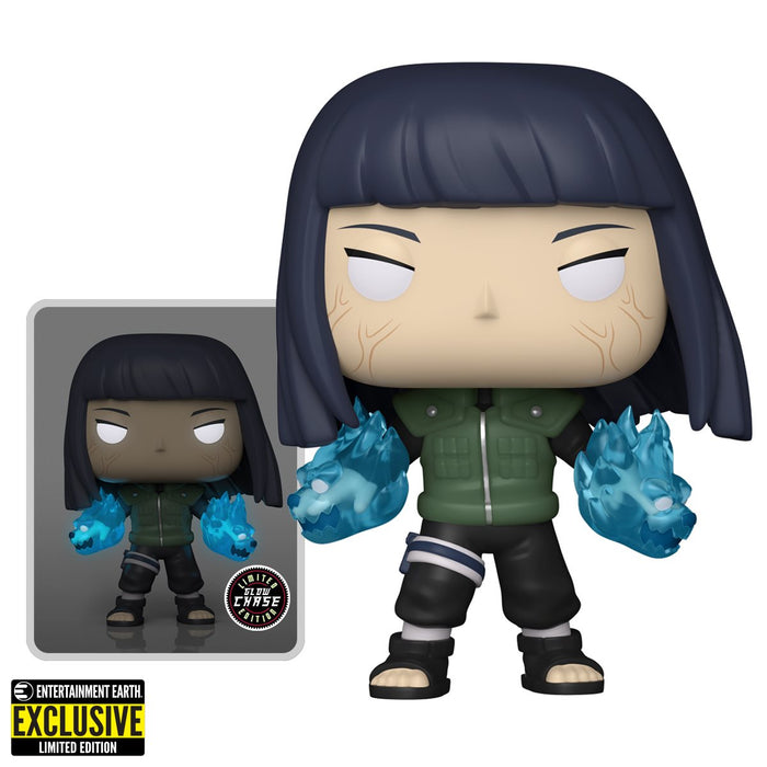 Funko Pop! Naruto Shippuden! HINATA with Twin Lion Fists Vinyl Figure - EE Exclusive #1339 COMMON & CHASE BUNDLE