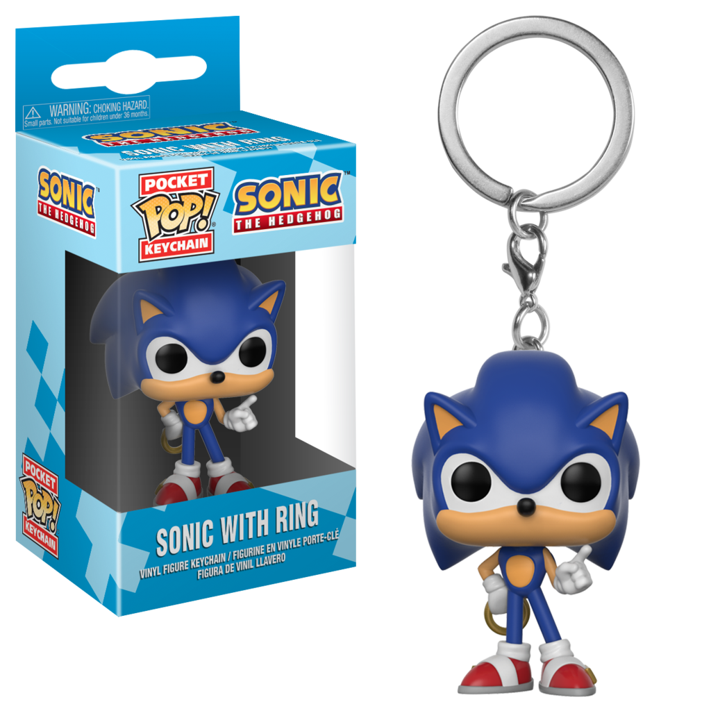 Funko Keychain - SONIC WITH RING Pocket Pop! Key Chain