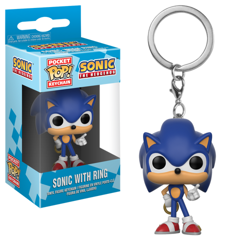 Funko Keychain - SONIC WITH RING Pocket Pop! Key Chain
