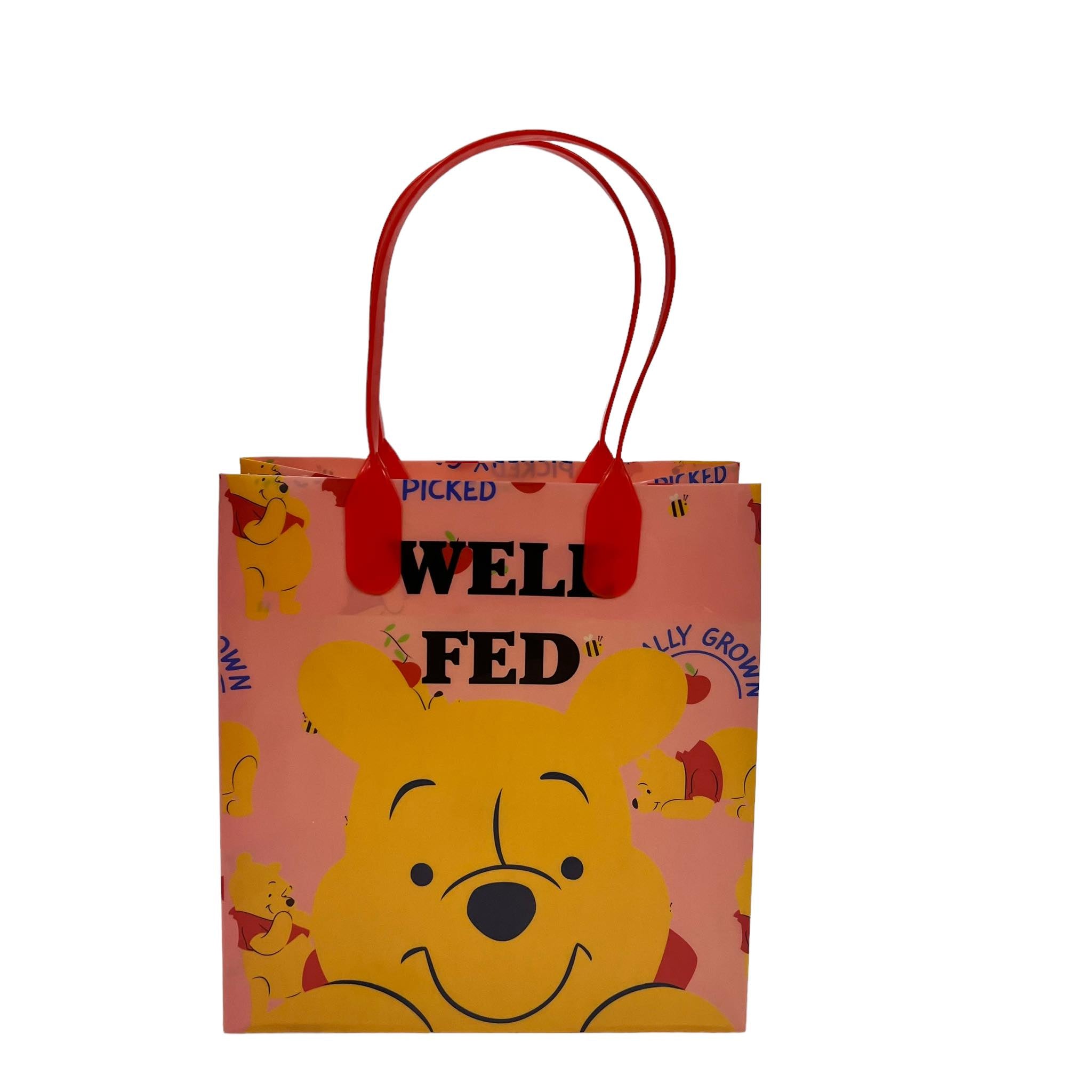 Disney Winnie The Pooh Party Favor Treat Bags with Handles, Disney Candy Bags for Birthday Party, Party Supply Decorations Pack of 12