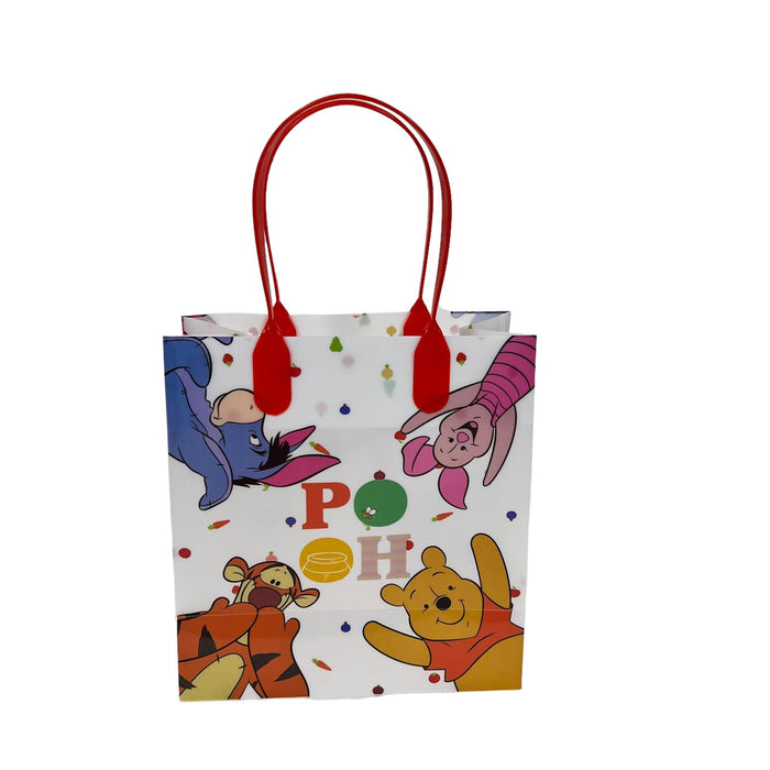 Disney Winnie The Pooh & Friends Party Favor Treat Bags with Handles, Disney Candy Bags for Birthday Party, Party Supply Decorations Pack of 12