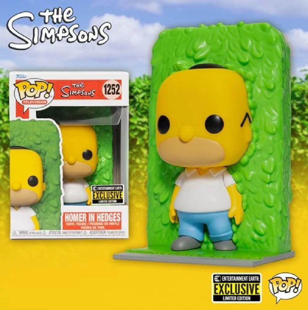 FUNKO POP! The Simpsons Homer in Hedges! Vinyl Figure - Entertainment Earth Exclusive