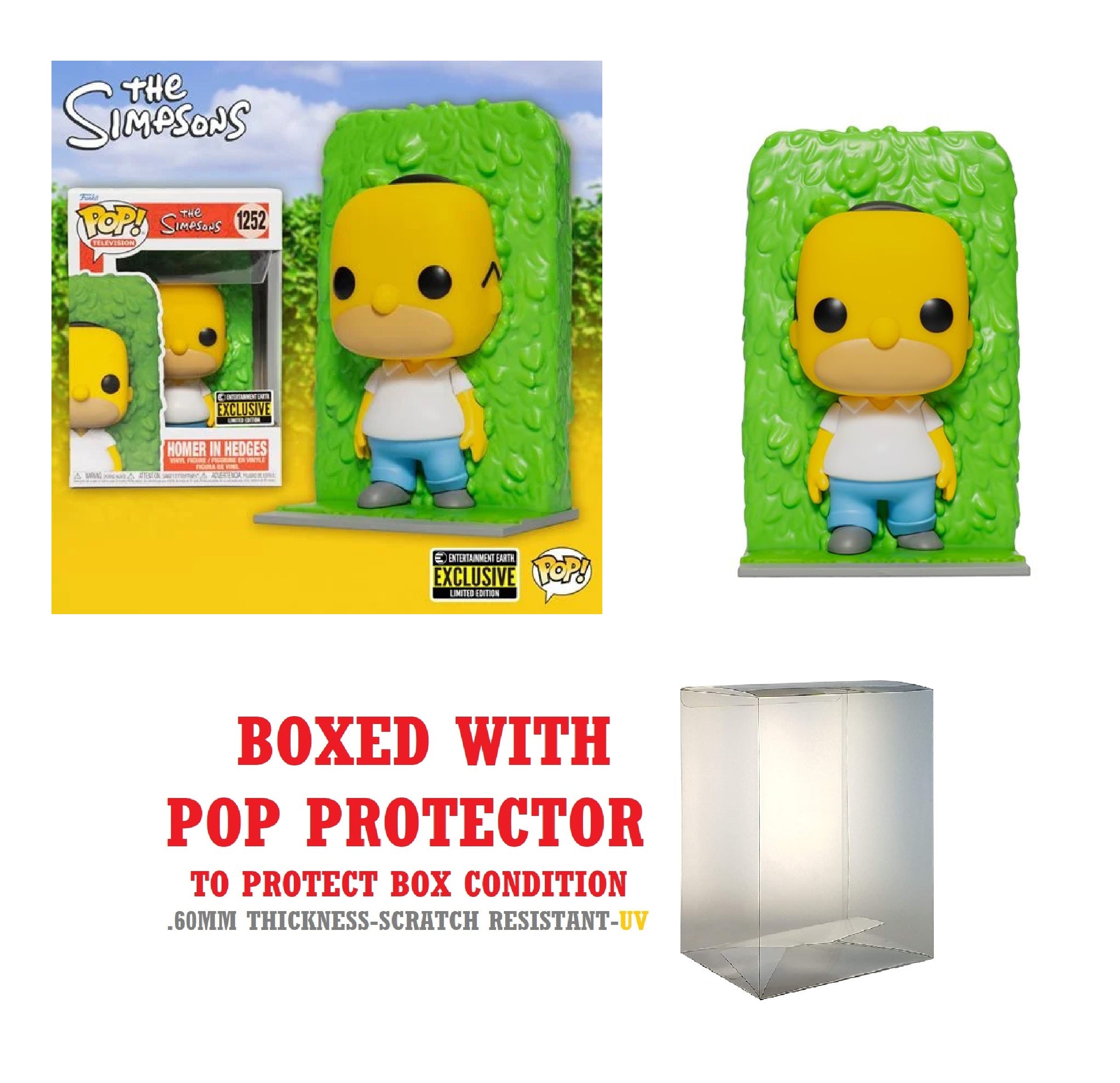 FUNKO POP! The Simpsons Homer in Hedges! Vinyl Figure - Entertainment Earth Exclusive