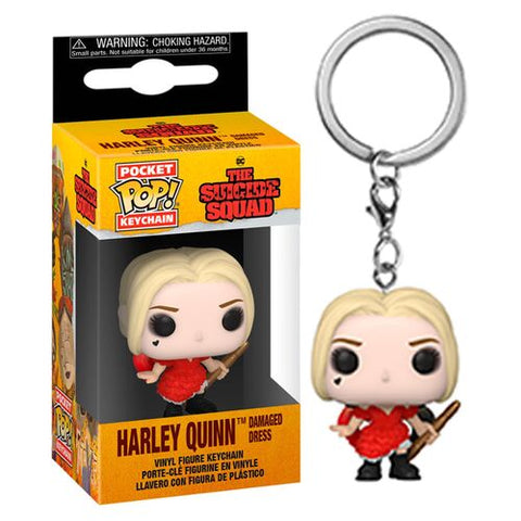 Funko Pop! Keychain: DC HARLEY QUINN W/ DAMAGED DRESS