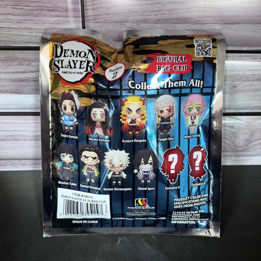 Monogram: Demon Slayer 3-D Foam Figural Bag Clip Keyring Blind Bag Series 2 (1 x Random)