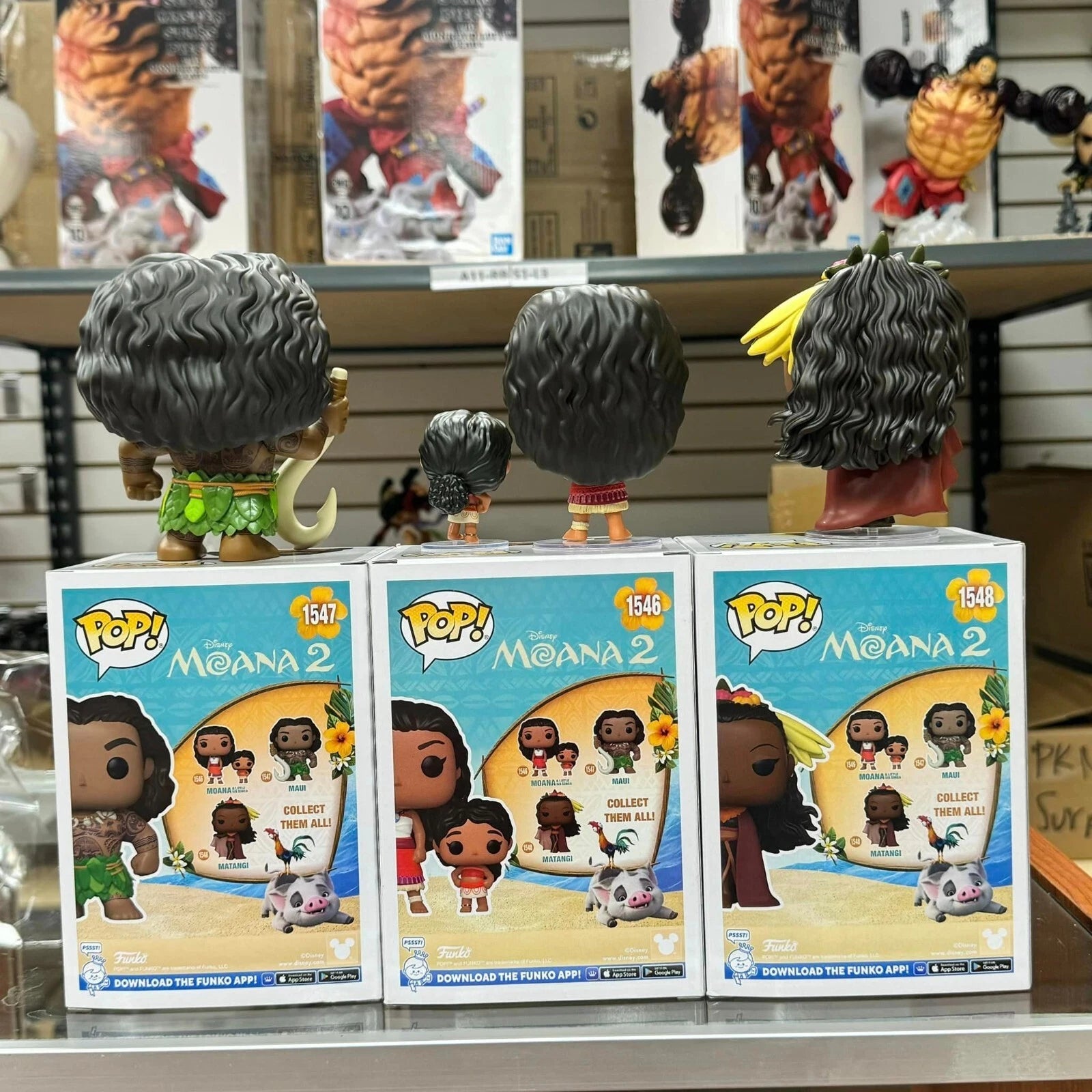 Funko Pop! MOANA 2: SET OF 3 MOANA & LIL SIS SIMEA, MAUI & MATANGI Vinyl Figure