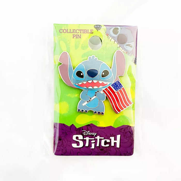 Monogram Disney 4th of July Stitch Enamel Pin