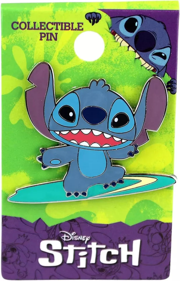 Monogram Disney Surfing Stitch Enamel Pin